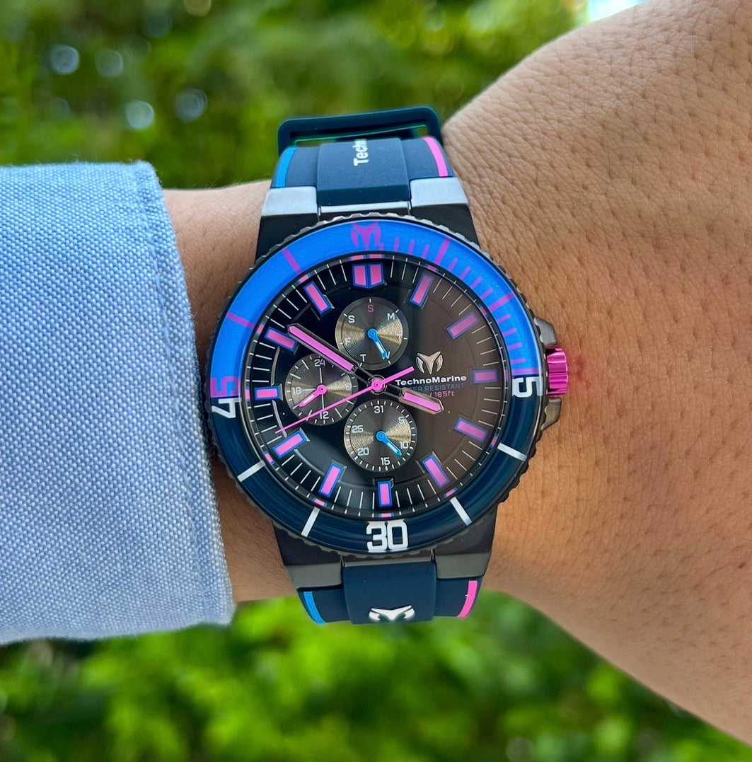 RELOJ PARA HOMBRE TECHNOMARINE RACING LEGENDS TM-525035 NEGRO MORADO