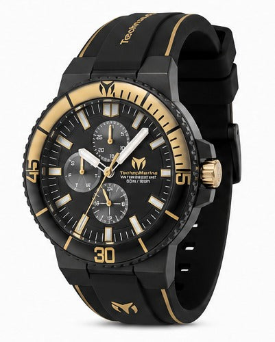 RELOJ PARA HOMBRE TECHNOMARINE RACING 43MM LEGENDS TM-525040 NEGRO DORADO